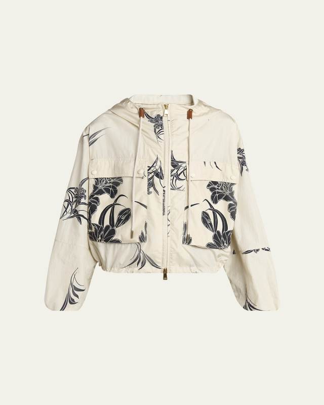 Sauvan Printed Short Parka